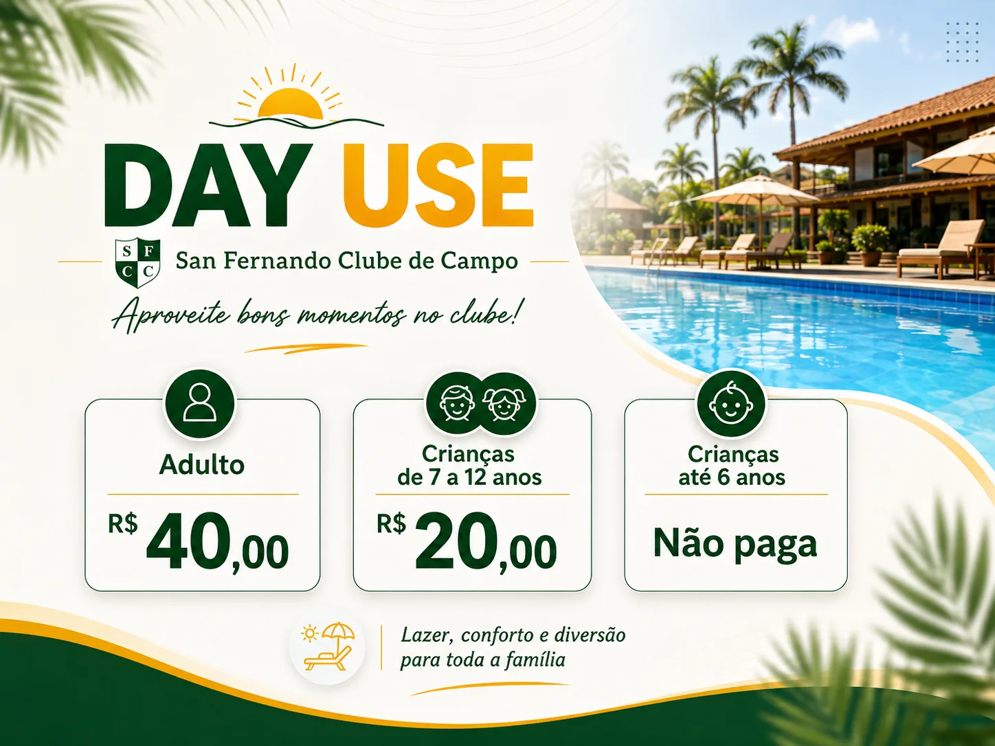 Day Use no San Fernando Clube de Campo